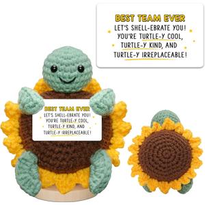 HEXMOZ Employee Appreciation Gifts for Coworkers - Handmade Collectible Turtle Team Gifts for Employees from Boss - Christmas Thank You Gift for Team Leader, Staff, Work Bestie, Member