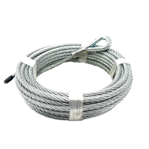 3/8", 7x19, Galvanized Steel Winch Cable (50 ft with Thimble Eye)