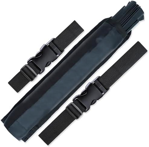 SoJourner Bags Black Rave Fan Holster - Rave Fan Holder - Rave Festival Accessories | Hand Fan Holder & Thigh Holster for Rave Essentials