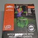 Joiedomi 6 Ft Halloween Inflatable Witch and Cauldron Decoration with Projecting Rotating Green Ghost Light, Inflatable Yard Decor Blow Up with Build-in LEDs for Halloween Party Indoor, Outdoor Decor