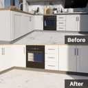 COUKIU Flexible Wall Base Moulding Trim, Peel and Stick Rubber Baseboard Molding, 4 Inch x 16.4 Feet Self-Adhesive Vinyl Wall Base Cove Base (Grey) (Gray)