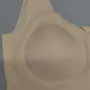 OEAK Womens Pullover Bras No Underwire Seamless Summer Bras Scalloped Everyday Bra Comfortable Full Coverage T Shirt Bra Skin Color,M, Medium