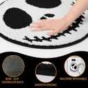 2Pcs Halloween Bathroom Rug,Nightmare Before Holiday Christmas Decoration
