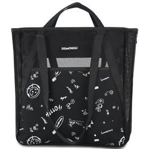 Beach Bag, Large Mesh Beach Bag Waterproof Sandproof, Beach Toy Tote Bag, Pool Bag with Pockets,Comfertable Strap