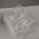 Sintuff 3 Pcs Passover Matzah Holder Acrylic Clear Matzo Box for Pesach Seder Table with Hebrew Letters (Gold)