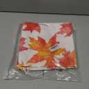 Fall Throw Pillow Covers 18x18 Inch Set of 2  Double-Sided Maple Leaf Design on White Linen Pillowcases, Indoor Outdoor Autumn Decorative Cushion Covers for Sofa Couch Bed (Red Autumn Leaves)