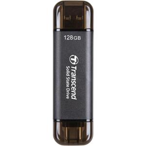 Transcend 128GB ESD310C External SSD, Up to 1,050MB/s, Dual USB Flash Drive for iPhone/iPad/Mac/Windows, Android/Tablet/PC, USB 3.2 Gen 2 Thumb Drive Photo Stick, 2-in-1 Type C &Type A Memory Stick