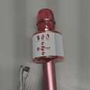 BONAOK Karaoke Microphone for Kids & Adults - Bluetooth Microphones Singing Mic with Disco Lights, Echo Effect, Built-in Speaker Portable Karaoke Player for Party Travel Gifts Q78(Light Pink)