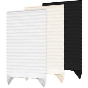 Temporary Blackout Window Blinds and Shades 47" W x 71" H White