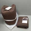 Levtex Home Cross Stitch Reversible King Bedspread Set (120x104in) with 2 Pillow Shams (36x20in) - Stitch Texture - Cocoa - Cotton King Size Bedspread Set - Soft, Pre-Washed