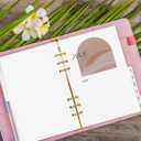 A5 Notebook Divider  12-Month Planner Binder with Customizable Cards, Durable 6-Ring Organizer for Notes, Journaling, and Planning  Compact and Refillable (8.5"*5.5") (Black)