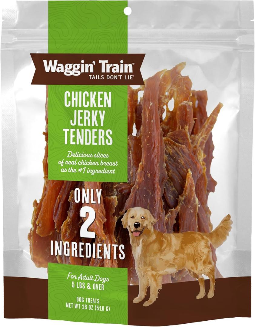 Waggin' Train Limited Ingredient, Grain Free Dog Treat; Chicken Jerky Tenders - 18 oz. Pouch (4.5 ounce (Pack of 4))