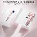 Hair Dryer, High-Speed Ionic Low Noise Blow Dryer with 160000 RPM Motor for Fast Drying, Thermo-Control Portable Hair Blow Dryer with Magnetic Nozzle for Home Travel Salon (P2306F Pink)