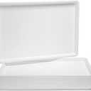 White Rectangular Extra Large Plastic Tray - 18 x 26 Inches, Sturdy, Food, Crafts, Storage