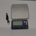 Rechargeable Digital Kitchen Food Scale - Detachable Display Electronic Weight Scale for Bread Making & Coffee Brewing, 304 Stainless Steel Platform, Backlit LCD, Count Mode, Wall-Mount & Tilt Stand (Grey)