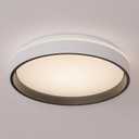 15.3 Inch LED Round Flat Panel Light, White Frame with Black Inside, 3000K/4000K/5000K, Dimmable, 24W Flush Mount Ceiling Light Fixture, for Kitchen, Bedroom, Laundry, ETL Listed
