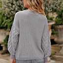 PRETTYGARDEN Women's Fall 2026 Pullover Sweater Casual Long Sleeve Loose Chunky Knit Tops Blouse Winter Fashion Clothing (Gray)