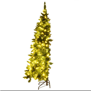 5ft Pre-lit PVC Artificial Half Christmas Tree 250 LED Lights