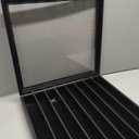 Glass Top Hinged Display Gifts Military Coin Jewelry Box Felt Lined Black