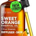 100% Pure Orange Essential Oil - 4 Fl Oz - Orange Oil for Hair, Skin, Diffuser, Aromatherapy & DIY Candle Making Scent