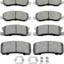 D866 D868 8pcs Ceramic Front Rear Brake Pads Set With Clips Fit For 2011-2014 Chrysler 200,For 2007-2010 Sebring,For 2008-2014 Avenger,For Compass/Patriot,For 2008-2016 Lancer,For 2007-2013 Outlander