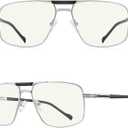 Reading Glasses for Men Square Double Bridge Blue Light Blocking Computer Readers