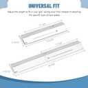Universal Stainless Steel Adjustable Grill Heat Plates Heat Tents Heat Shields Grill Burner Cover,Compatible with Charbroil, Nexgrill, Brinkmann, Dyna Glo etc.,Extends from 11.75" up to 21" L, 4 Pack