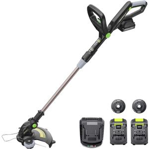 NovorikX 20V String Trimmer Cordless, 12 Inch Battery Powered Grass Trimmer for Women & Seniors, 2 x 2.0Ah Batteries & Charger Included, 3.7lbs Light Weight Weed Wacker