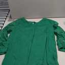XIEERDUO 3/4 Length Sleeve Womens Tops V-Neck Lace Tunic Tops Business Casual Outfits Work Blouses Dressy 2026 (Medium, Green)