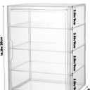 Clear Acrylic Miniature Storage Case Stackable Miniature Carrying Case for Collectibles Transport Action Figure Display case with Magnetic Door ,Death Guard 40k 14.2" 10.6"