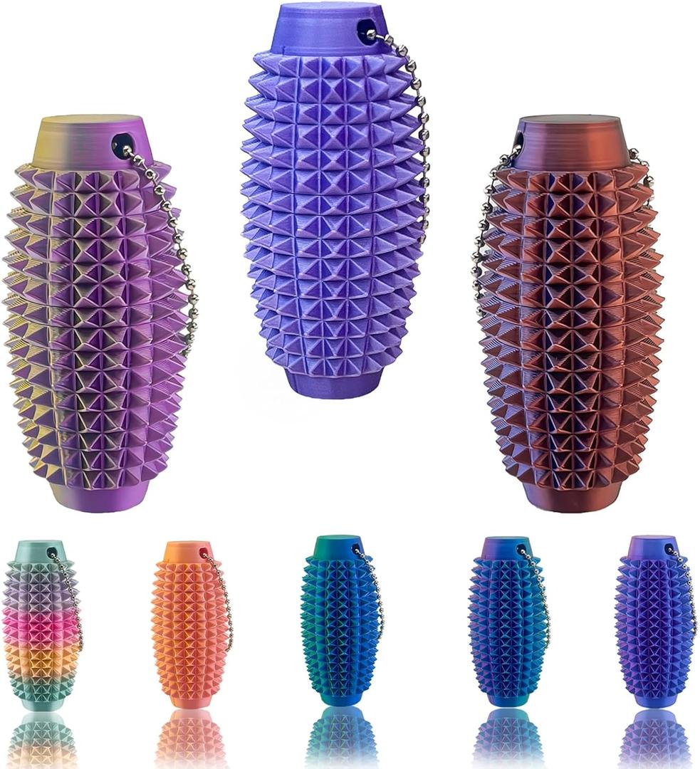 3PCS Upgrade Little Ouchies Pain Stim Fidget, 3D Printed Fidget Toys Anxiety Relief Items, Grippie Stim Keychain, Stim Toys for Autistic Adults, Hard Spiky Sensory Toys, Novelty Gifts for Friends