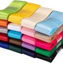 UnionJoy 1 inch Satin Ribbon Double Face Solid Colored Ribbons for Gift Wrapping, Crafts DIY, Hair Bows, Wedding Party Decoration 20 Colors with 2 Yards Each, Total 40 Yards