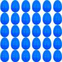 Plastic Easter Eggs for Holiday Decorations and Celebrations, 30 Pcs (Blue)