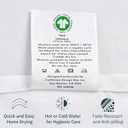 California Design Den 100% Organic Cotton Pillow Cases Queen/Standard Set of 2, Soft & Crisp Percale Weave Cotton Pillowcases (Grey)