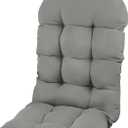 Adirondack Chair Cushion, Rocking Chair Cushion 44x19.4x4 inch, High Back Patio Cushions of Upper and Lower with Ties, Sunscreen and Fade-Resistant (Gray, 1)