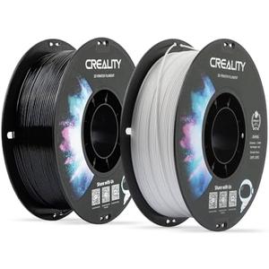 Creality PETG Filament 1.75mm, 3D Printer Filament, Excellent Toughness High Precision, Odorless Non-Toxic Moistureproof, Accuracy +/- 0.02mm, 2 Pack-1kg (Black & White)