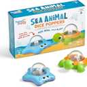hand2mind Sea Animals Dice Poppers, Math Dice Popper, Game Replacement Dice Roller, Dice Games for Kids, Board Game Accessories, Family Game Night, Kids Travel Activity, Fun Classroom Games (Set of 2)