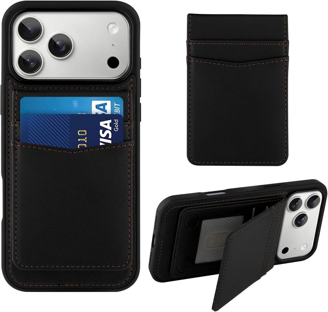 Phone Case Compatible with iPhone 17 Pro MaxCompatible with Magsafe, Detachable Magnetic Wallet Case and Card Holder. Black