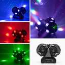 18LEDs Moving Head DJ Light Rotating Beam Lights Stage DJ Lighting Led Pinspot Uplighting Lights for Events Sound Activated Dmx512 Light for DJ KTV Disco Party Wedding Concert Festival