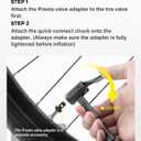 HOTO Mini Bike Tire Pump, 25s Fast Inflate Bicycle Pump with Guage, 150PSI Portable Electric Bike Air Pump with Presta and Schrader Valve for Road Bike, Motorcycle, Mountain Bike, BMX, Sports Ball