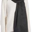 Fishers Finery Women's 100% Pure Cashmere Winter Scarf (Charcoal)