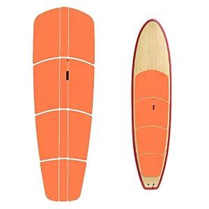 Abahub 12 Piece Surf SUP Deck Traction Pad Premium EVA with Tail Kicker for Paddleboard Longboard Surfboard Orange