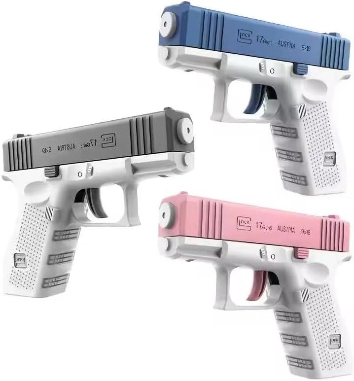 Pack of 3 Water Squirt Gun (Blue, Pink, and Gray Colors (Multi))