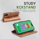 Wallet Case for iPhone 17 with Credit Card Holder,PU Leather Folio Flip Kickstand Protective Shockproof Cover for Apple 17 Phone Case (Grayish-Brown, for iPhone 17-6.3'')
