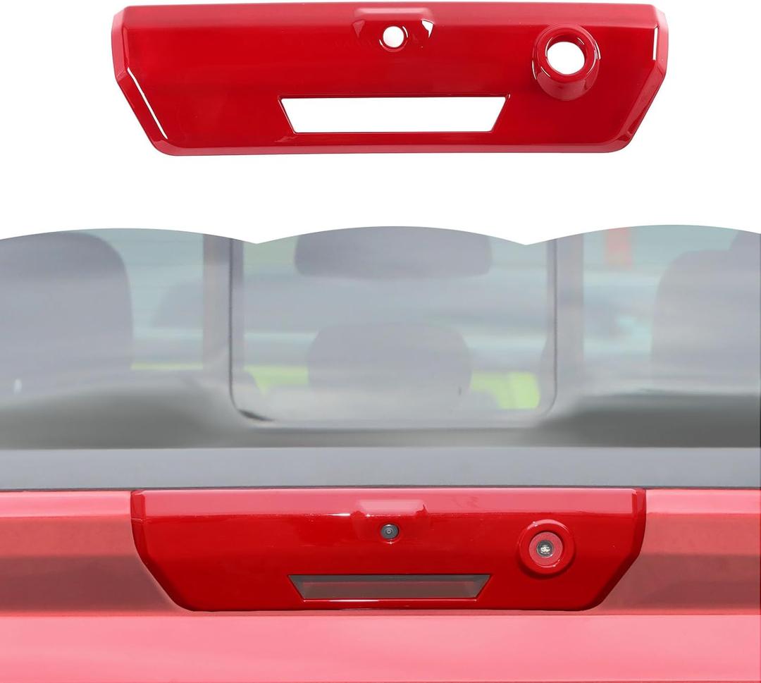 RT-TCZ Tailgate Handle Cover Rear Door Handle Cover Trim Decoration Exterior Accessories for Ford F150 2021-2024 (Red)