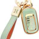 for 2022 Honda Key Fob Cover with Keychain, For Honda Accord Civic Smart Remote Key Fob Case, 
A-green