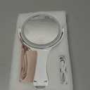 Hasipu Portable Travel Makeup Mirror with Lights  360 Rotating with 1X/10X Magnifying, Rechargeable Tabletop Handhold Hanging 3 in 1 Mirror (White)