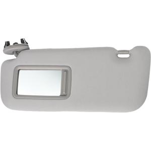 Gray Sun Visor Left Driver Compatible with Corolla 2009 2010 2012 2013 W/Mirror Front Left Side Sunvisor 74320-02711-E0