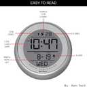 T-4660 Water Resistant Suction Cup Atomic Clock, Silver