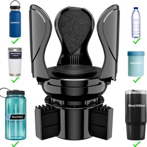 Car Cup Holder Expander, Cup Holder Extender Adapter with Expandable Arm and Adjustable Base, Compatible with Yeti Ramblers 14-64oz, Hydro Flasks 18-64oz Most Coffee Mugs Bottles & Cups (cup01)